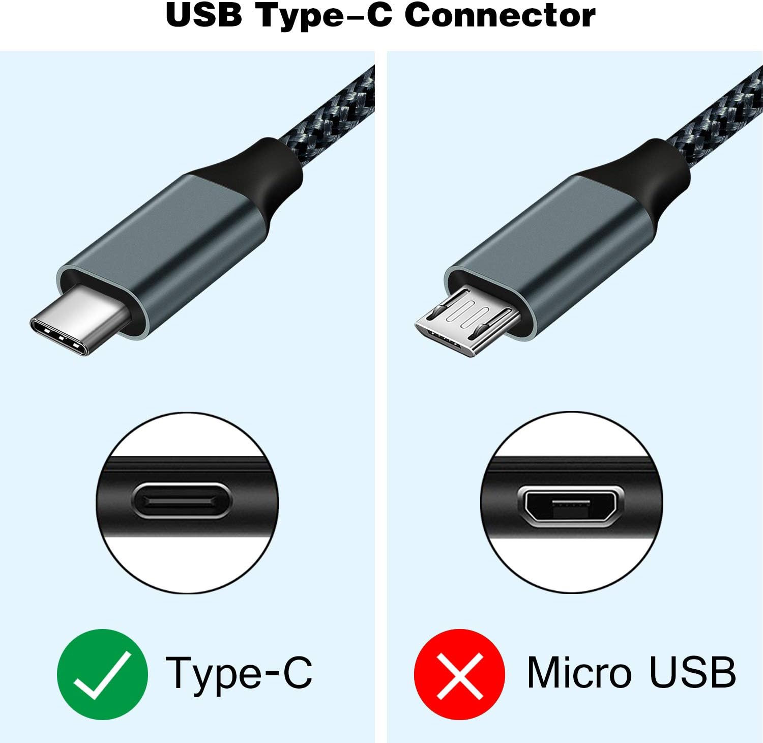 10ft USB Type C Cable, Aupek USB Type C Charger Cable (1 Pack) Nylon Braided Charging Cord Compatible with, Samsung Galaxy S10 S9 S8 Note 8 Plus Google Pixel 2 XL LG V30 V20 G6 G5,Google Pixel (Black)