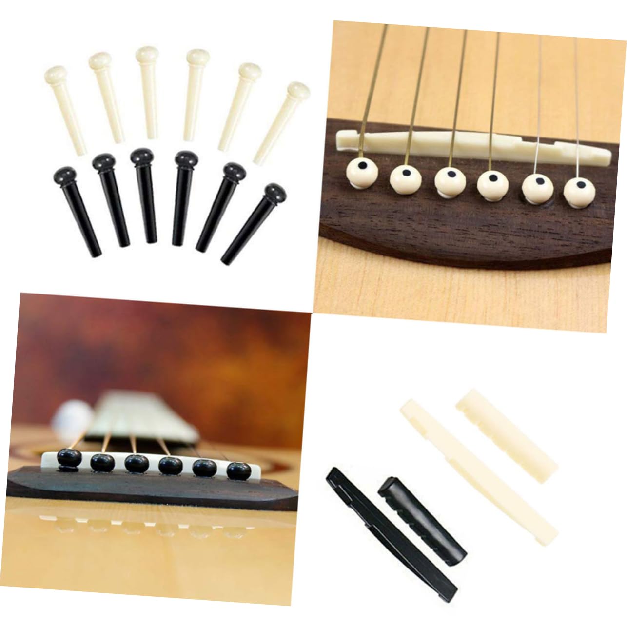 ibasenice 3piezas Kit De Accesorios Para Guitarra Cejuela y De Cambio De Cuerdas Enrollador y Púas Compatible Eléctricas y Acústicas
