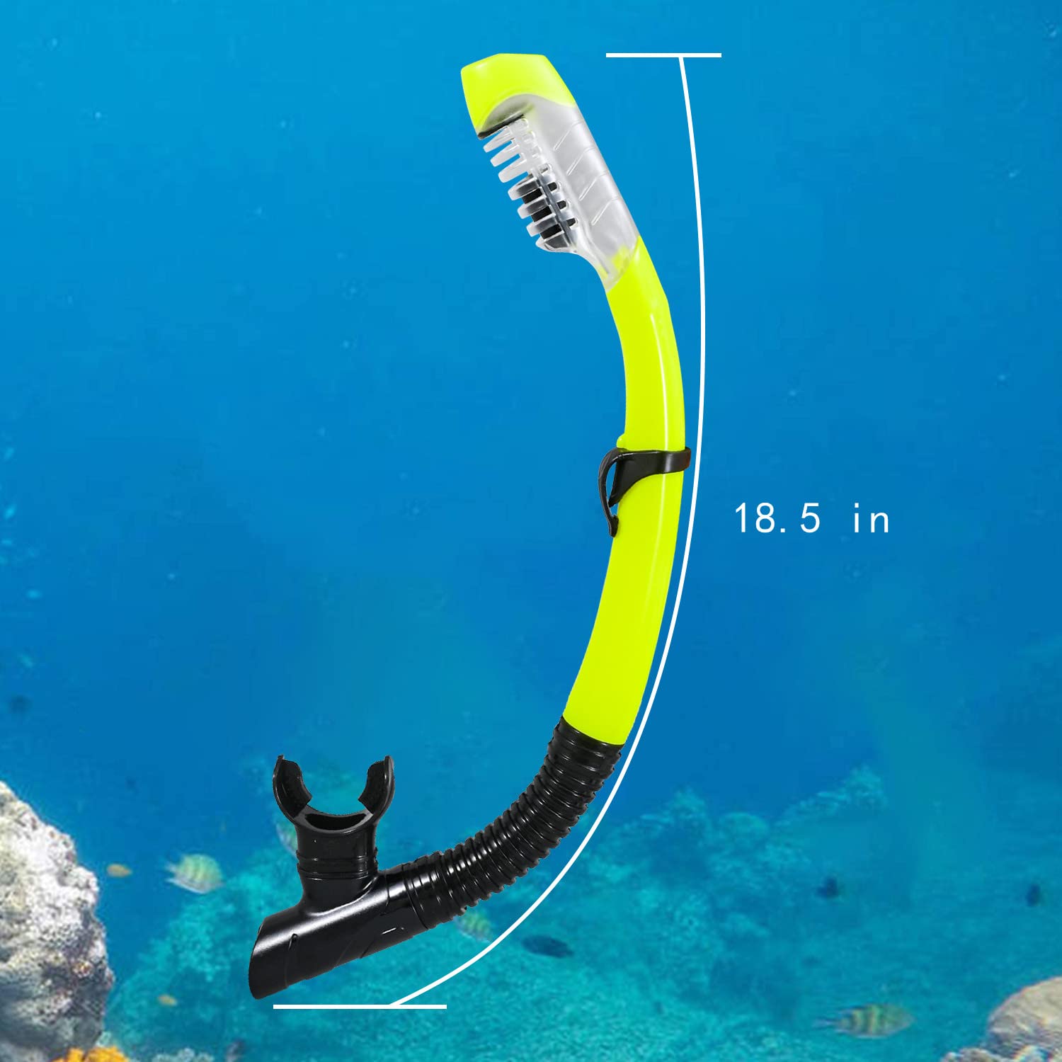 AQUA A DIVE SPORTS Trockener Schnorchel, einfaches Atmen, Tauchen, Schnorchel zum Schnorcheln, Tauchen, Schwimmen, mit oberem Trockenventil und lebensmittelechtem Silikonmundstück für Erwachsene und