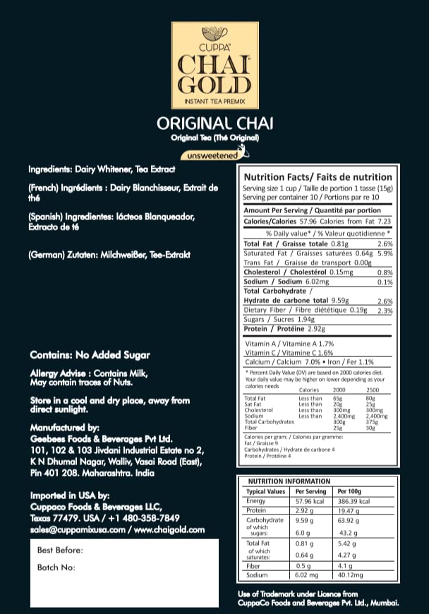 Té Chai Instantáneo Pack de 10 Sachets miniatura 6