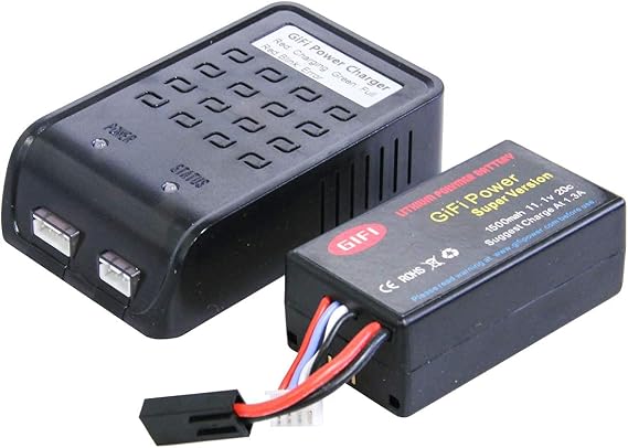 MaximalPowerTM 1500mAh High Capacity Battery & Charger for Parrot AR.Drone 2.0 & 1.0 (Charger + 1 Batt) (Charger + 2 Batt)