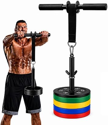 Forearm Strengthener,Wrist Roller 200lb Capacity for 1 & 2 Inch Plates | Build Forearm Arm Blaster , Wrist & Grip Strength,Non-Slip Handles and Heavy-Duty Construction Fits Standard & Olympic Plates