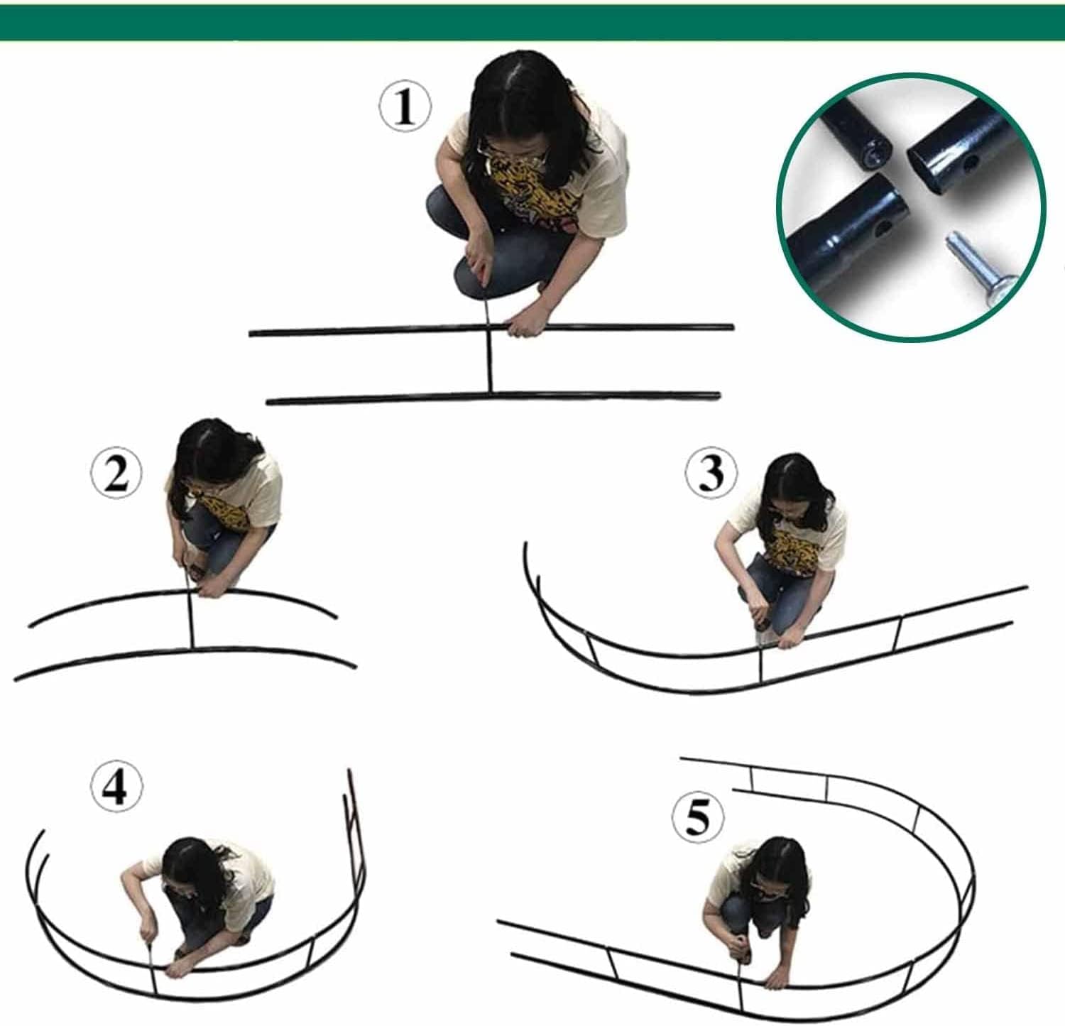 WHFTD Black Metal Garden Arbor Arch, Steel Frame Garden Arch for Climbing Plants, Roses, Great for Backyard, Lawn, Patio, Courtyard, Wedding Decorations,W2.4M*H2.2M