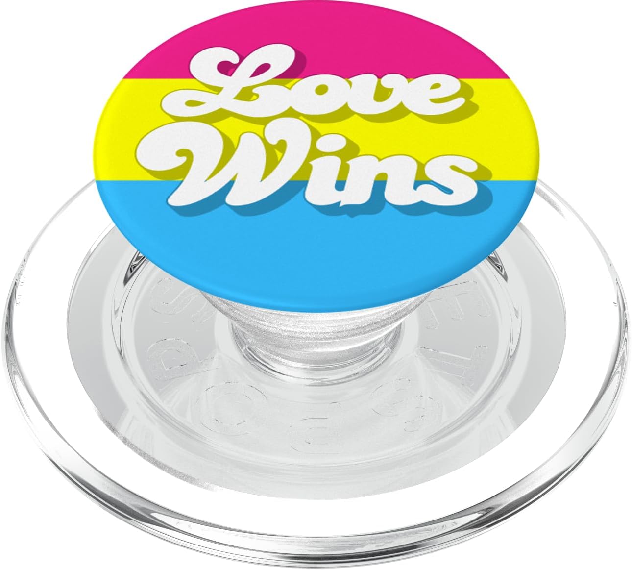 LGBTQ+ Love Wins Pan Pride Flag Pansexual PopSockets MagSafe PopGrip for iPhone