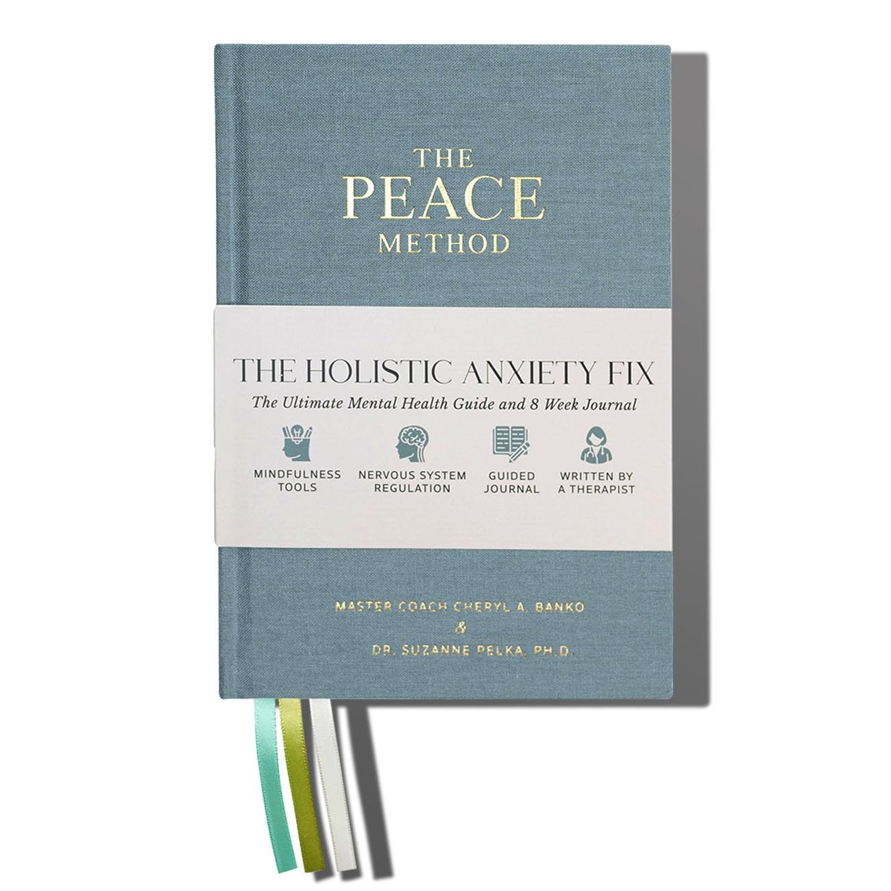 The Peace Method The Holistic Anxiety Fix: Diario y manual de salud mental | Diario diario de 8 semanas con indicaciones | Diario de bienestar para aliviar el estrés | Diario de cuidado personal |