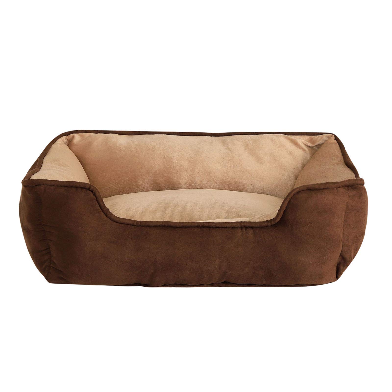 lionto Cama Perros 2 en 1 cojín Perros sofá Perros, (M) 80x60 Marrón/Beige