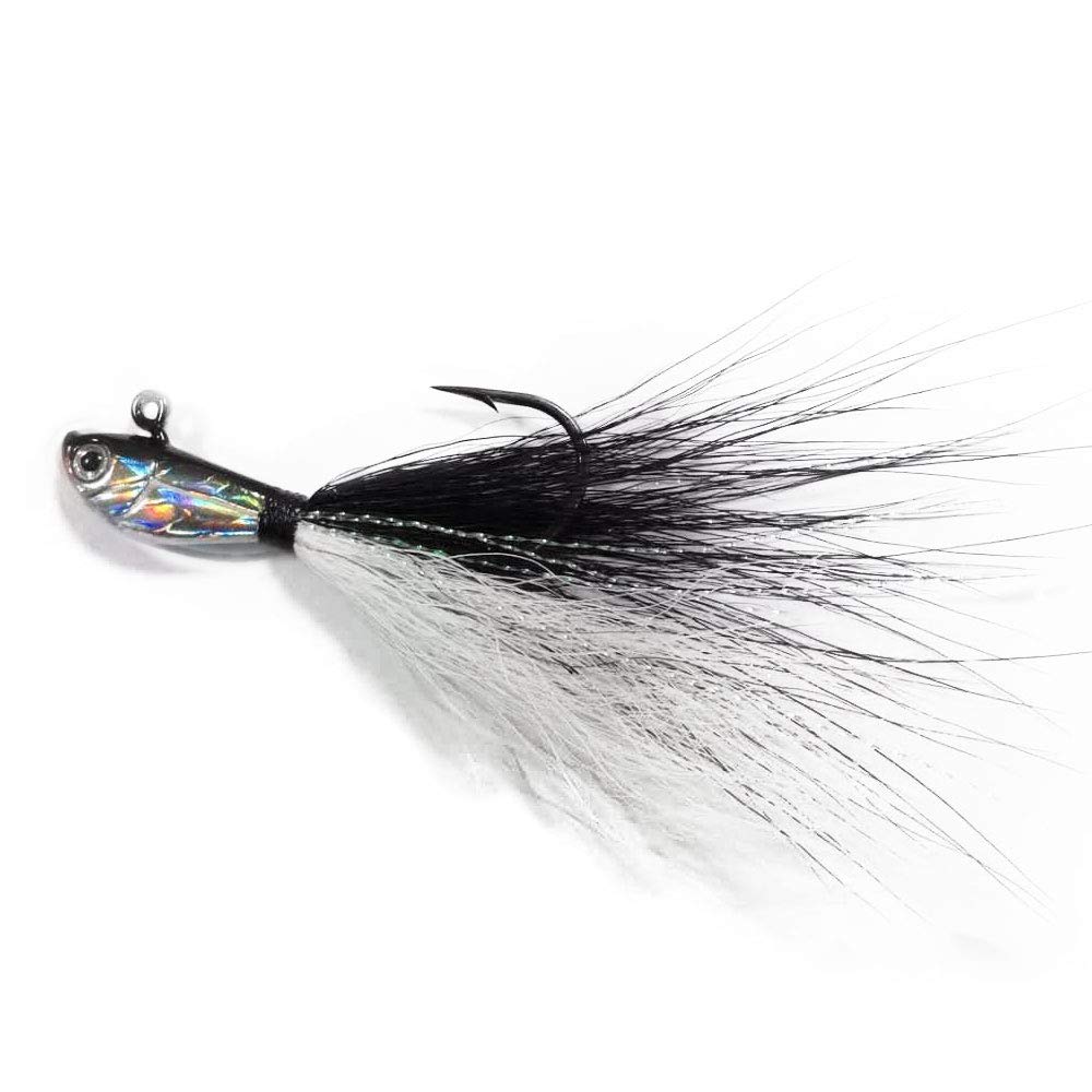 Seasky Bucktail Jig Fishing Bait Saltwater Bucktail Lure 1/4OZ