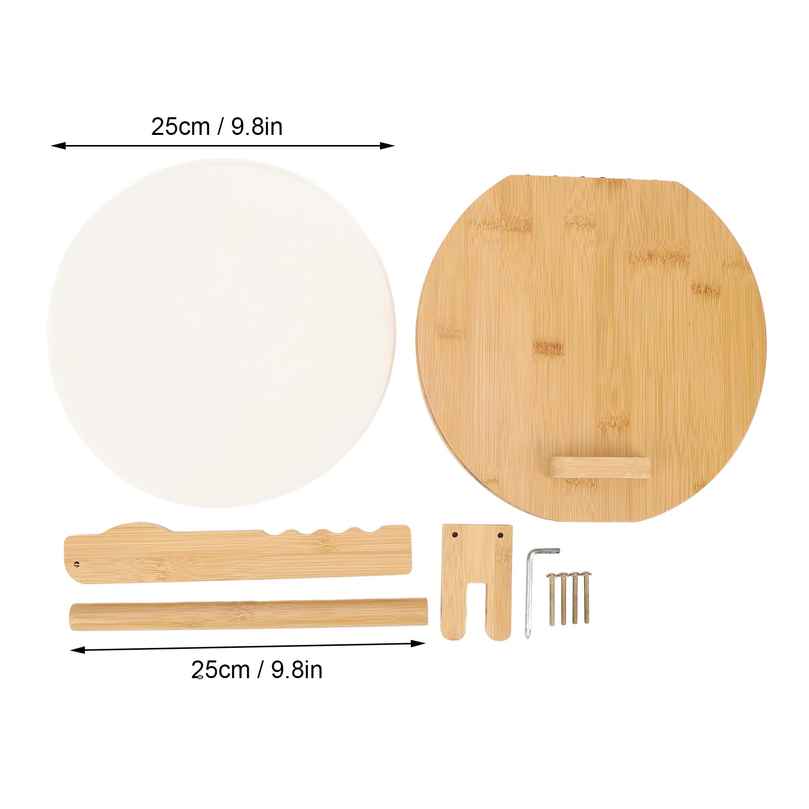 Wooden Tortilla Press Beautiful Wood Grain Corn Naan Press with 50 Parchment Paper Multifunctional Pizza Dough Scone Maker for Homemade Mexican Tortilla