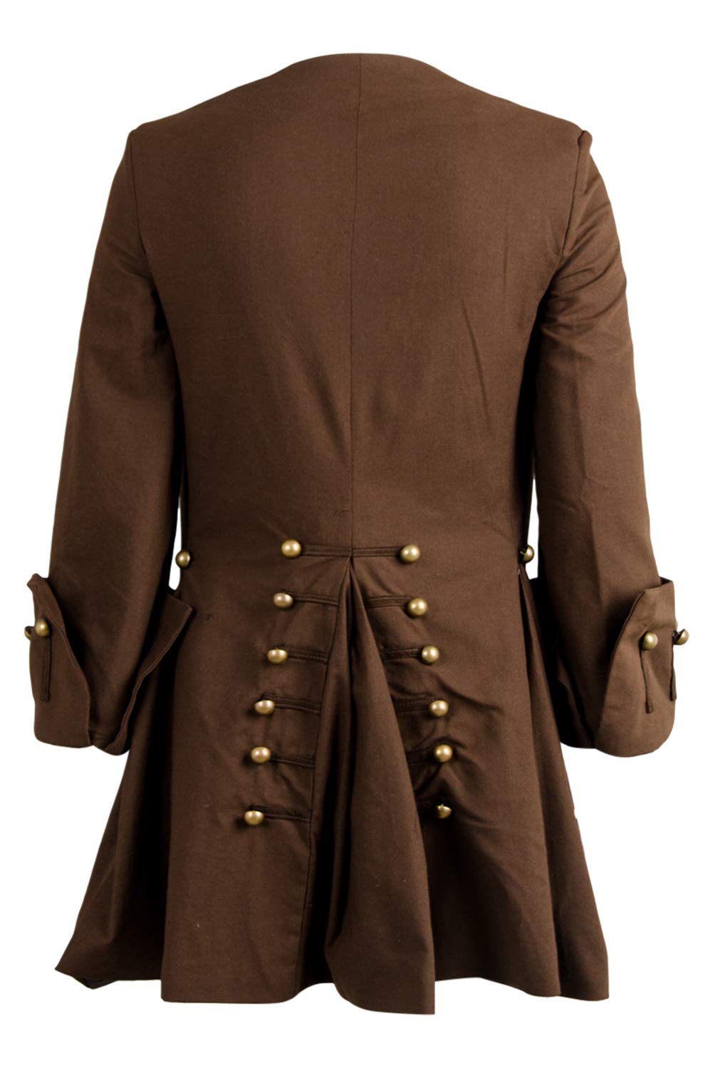 Kucos Costume da pirata da uomo, per cosplay, giacca e pantaloni, cappotto con cintura per Halloween