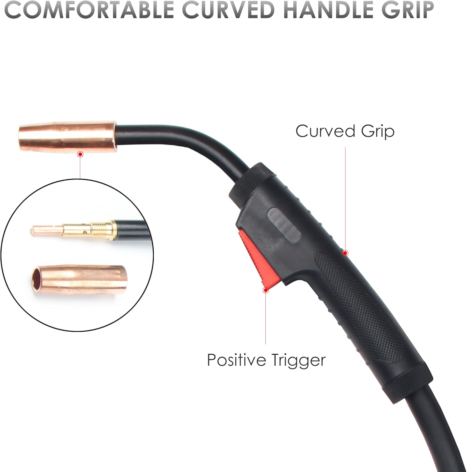 Mig Welding Gun Torch Stinger 100Amp 15ft 2-Pin Signal Connector Compatible/Replacement with/for Lincoln Magnum 100L K530-6
