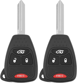 Vurkcy Key Fob Replacement for 2007-2016 Compass/ 07-18 Patriot/ 06-16 Wrangler/ 04-09 Dodge Durango/ 06-08 Ram/ 07-13 Caliber/ 08-14 Avenger/ 11-14 Chrysler 200/07-09 Sebring, OHT692427AA,2Pcs