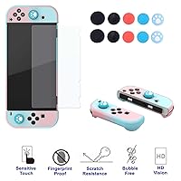Vista 4 de COMCOOL Dockable Case for Nintendo Switch OLED - 9 FT Military Grade Drop Protection with Tempered Glass Screen Protector and Thumb Grips Protective