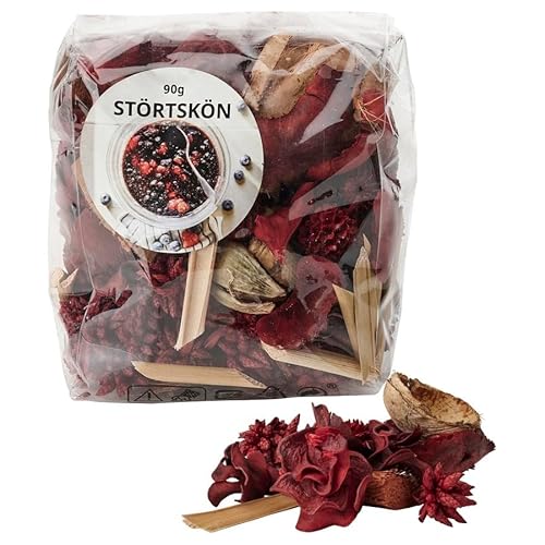 STÖRTSKÖN Scented Potpourri Berries, Red – 90g | Fruity, Refreshing Aroma for Home, Office & Decorative Use