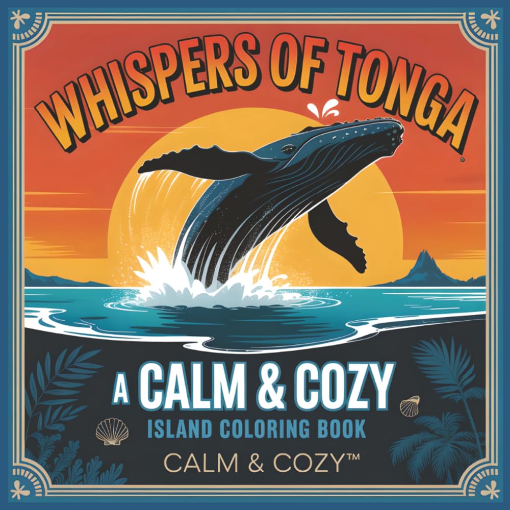 Whispers of Tonga: A Calm & Cozy Island Coloring Book | 74 pages | 8.5"x8.5 inches | A Relaxing Activity for Teens, Adults & Seniors (Calm & Cozy™ Coloring Book Collection)
