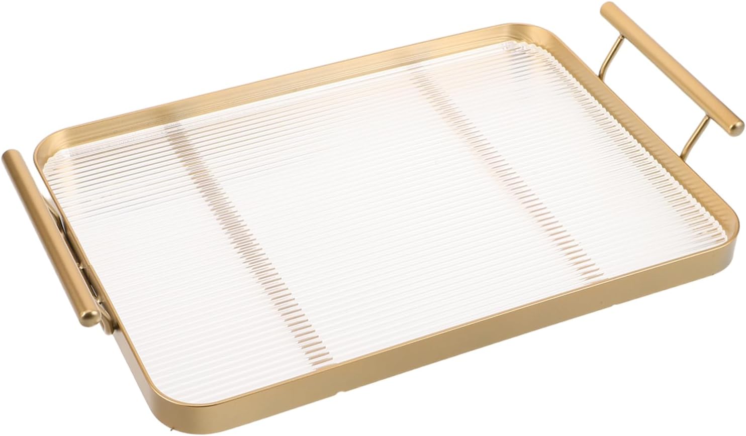 Kitchen Counter Breakfast Tray: Rectangular Tray for Coffee Table and Decorative Serving Plate for Tea Cups Fruit Snacks Home Restaurant Salon