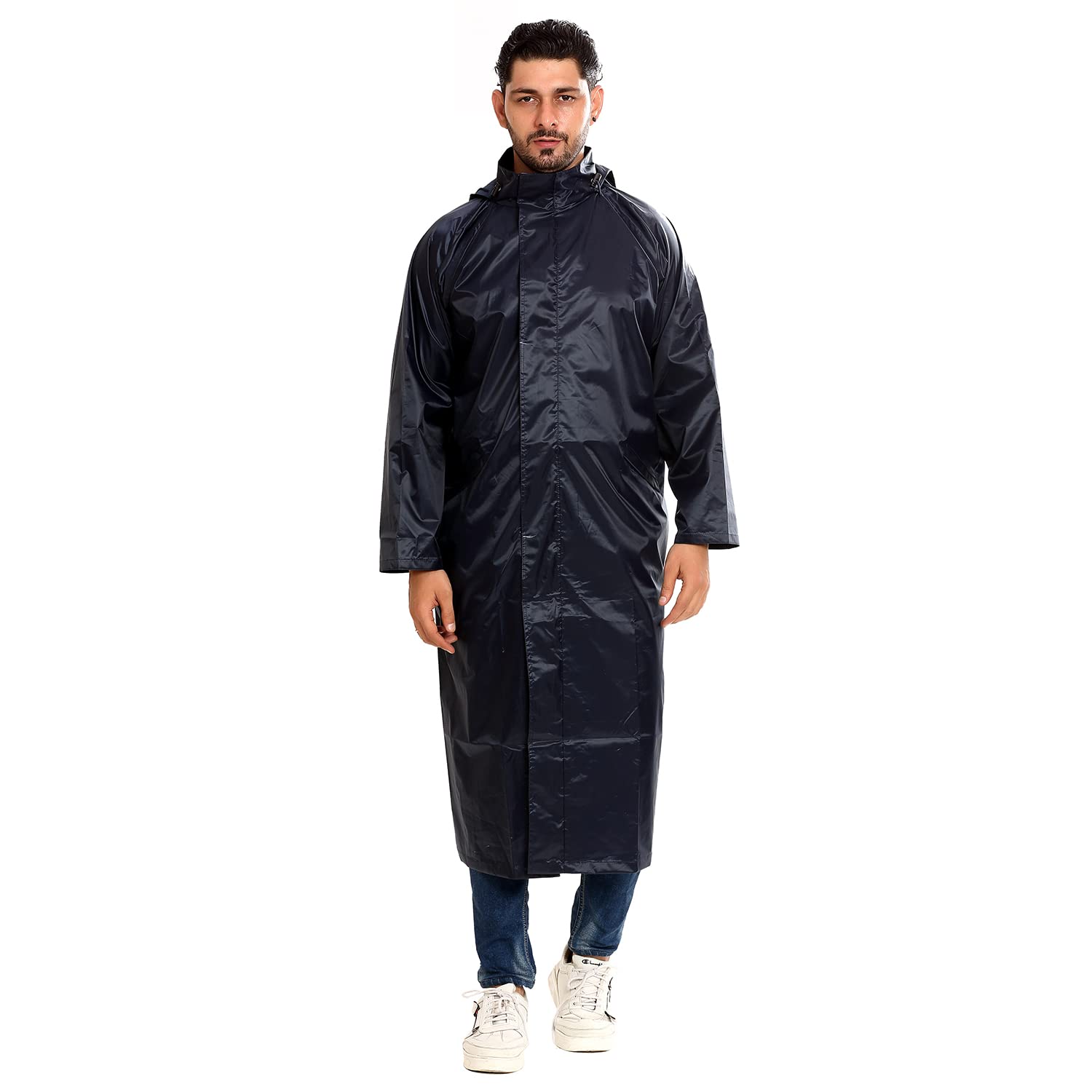 Prince Raincoat for Men's_ Commander OC_Overcoat with Carrying Pouch