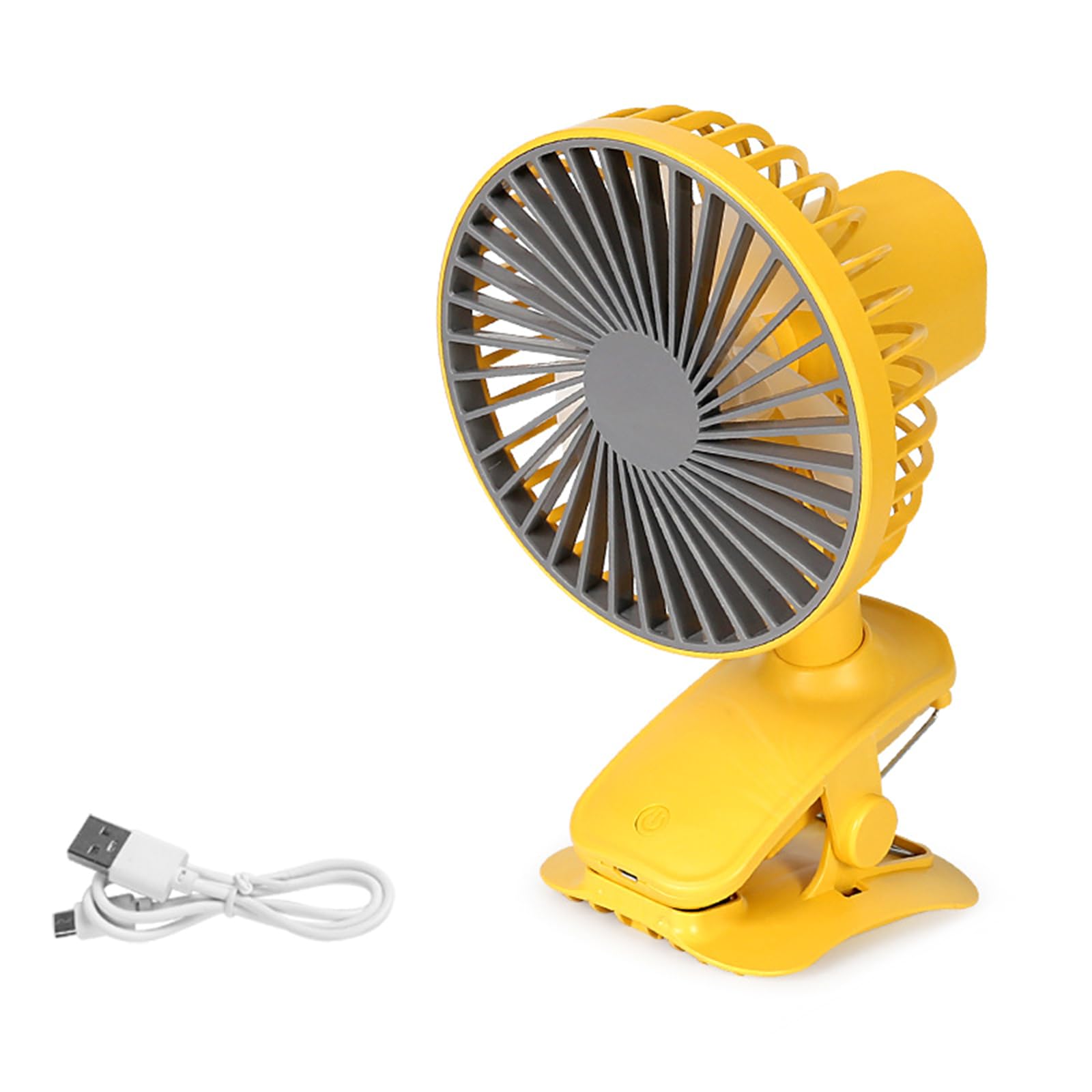 Ventilador de clip recargable de 3 velocidades con refrigeración oscilante de 90 grados