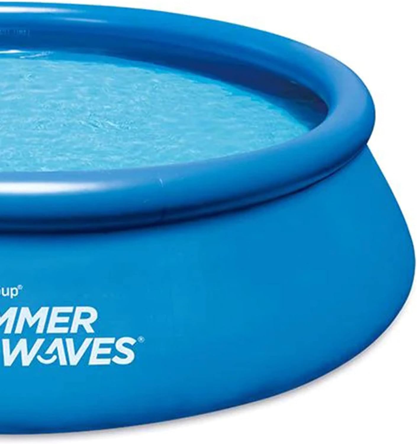 Summer Waves P1001236A Quick Set 12ft x 3ft Outdoor Inflatable Ring Above Ground Outdoor Swimming Pool with GFCI RX300 Filter Pump System, Blue
