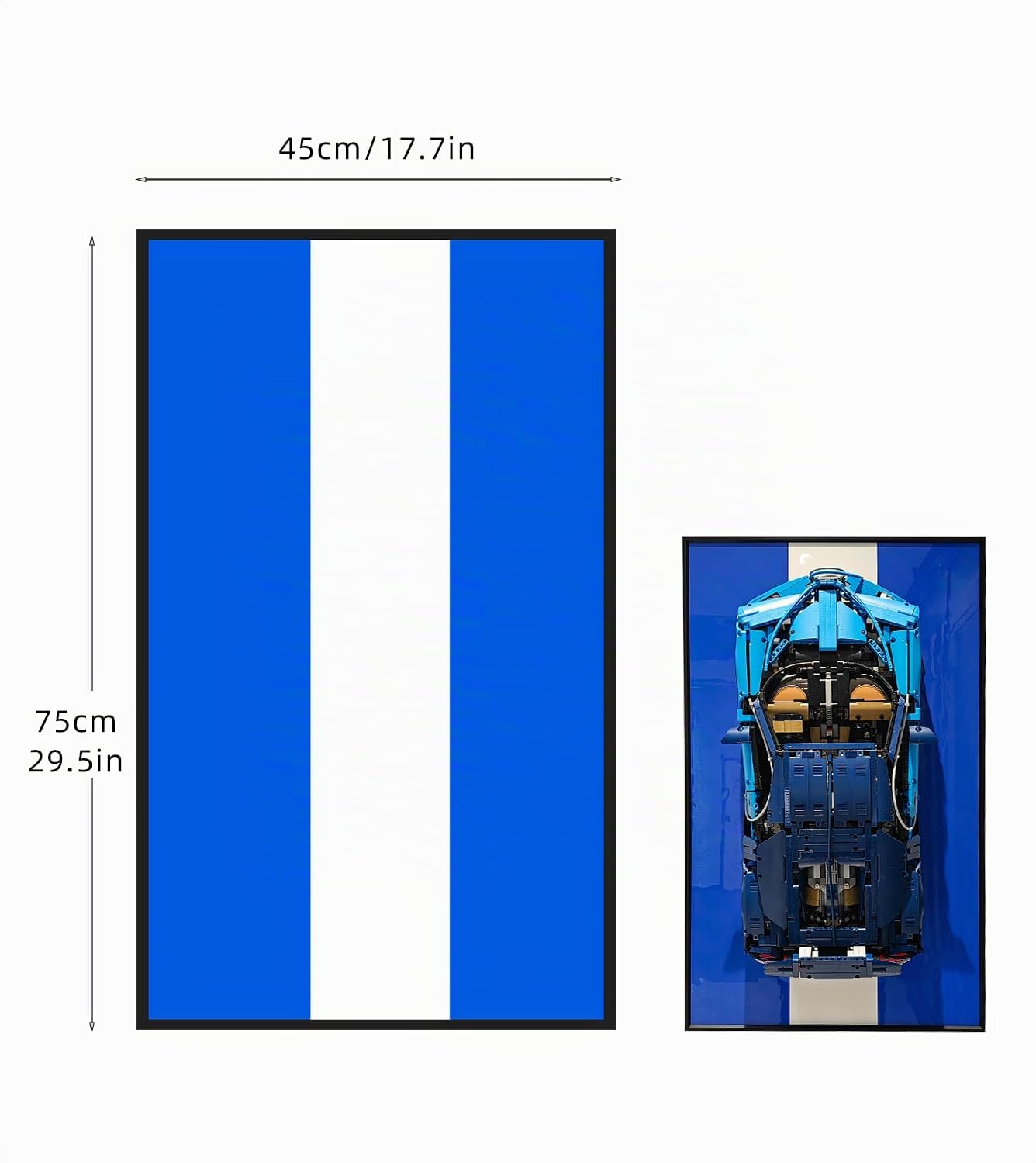 icuanuty Display-Wand Kompatibel mit Technic Kompatibel mit Lego 42083 Technic Chiron, Supersportwagen Kompatibel mit Bauklötze, Geschenke Kompatibel mit Lego-Liebhaber (Nur Display Wandtafel)