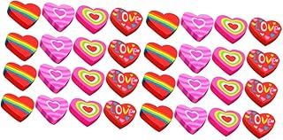 Tofficu 96 Peças Borracha De Coração Mini Borrachas Do Dia Namorados Borrachas Em Formato De Coração Prêmios De Sala De Aula Mini Borrachas Itens Em Massa Para Presentes Borrachas