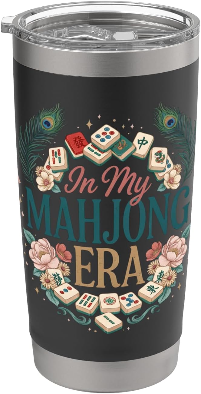 In My Mahjong Era Retro Gaming Fan Apparel Merchandise Women Stainless Steel Insulated Tumbler