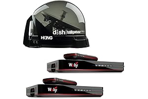 King Dish DTP4900 Tailgater PRO, Satellite TV + Wally Receivers for RV