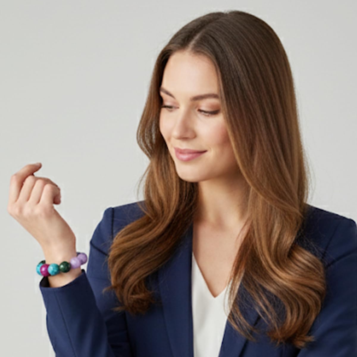 Natural Gemstone Healing Bracelet – Multicolor Chakra Beaded Energy Jewelry – Handcrafted Lucky Charm for Women & Men – Meditation & Spiritual Gift.