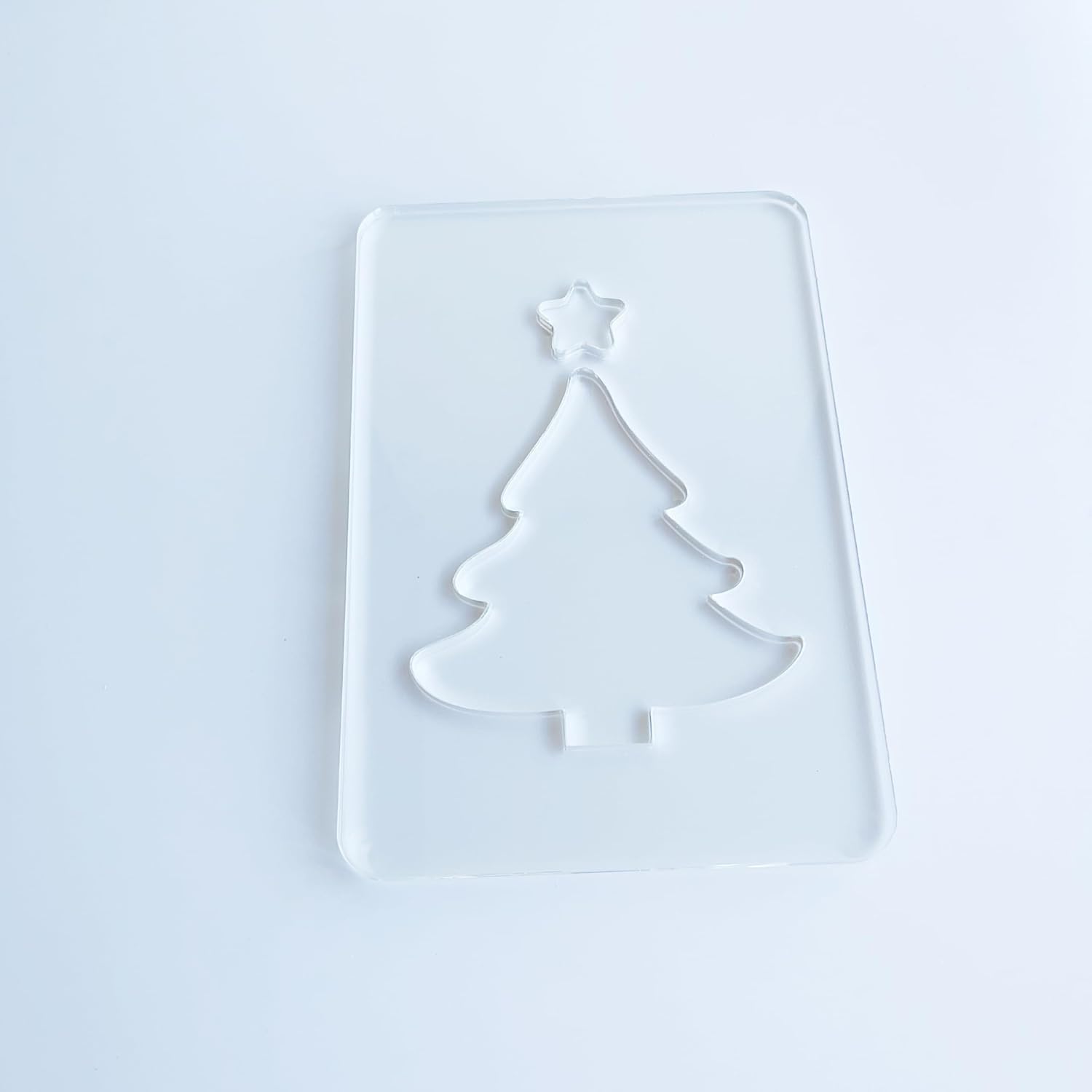 Christmas Tree Router Template, 5.5W x 8H inches, Acrylic Holiday Woodworking Templates for Lanterns