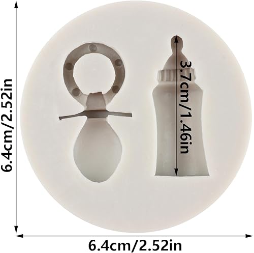 Miniatura 2 de Moldes de silicona para biberones para chupete de caramelo, para baby shower, decoración de pasteles, decoración de cupcakes, fondant, pasta de goma