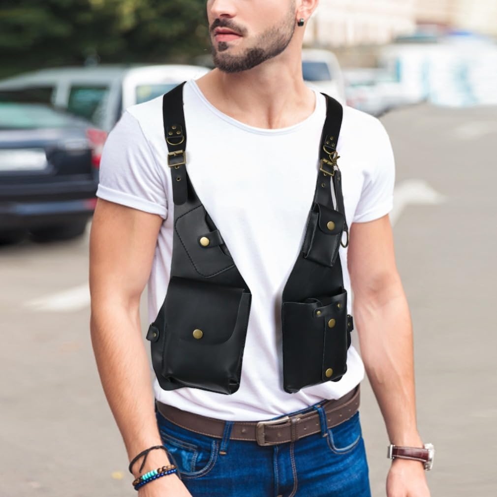 Underarm Shoulder Bag for Men and Women,Premium Leather Adjustable Holster Under Arm Bag,Sentinel Shoulder Bag