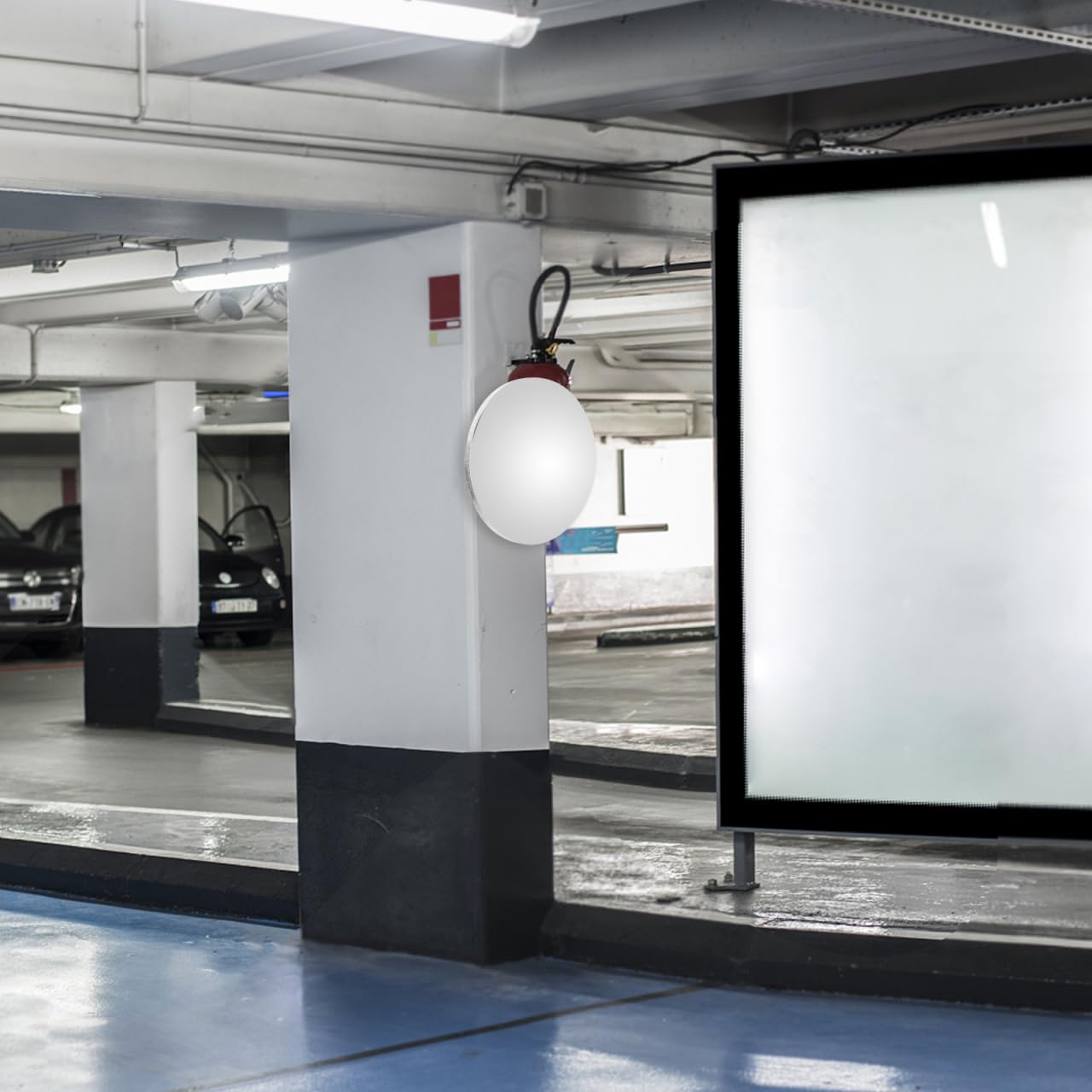 Miroir Convexe De Sécurité 30X30Cm Léger Miroir Grand Angle Pour Surveillance Intérieure Extérieure Supermarchés Parkings Routes