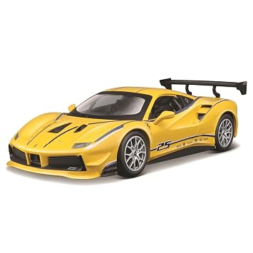 Bburago 18-26307 Ferrari Racing 488 Challenge 124 Scale Die-Cast Collectible Car, Yellow