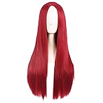MapofBeauty 28 Inch/70 cm Women Special Long Straight Synthetic Wig (Red)