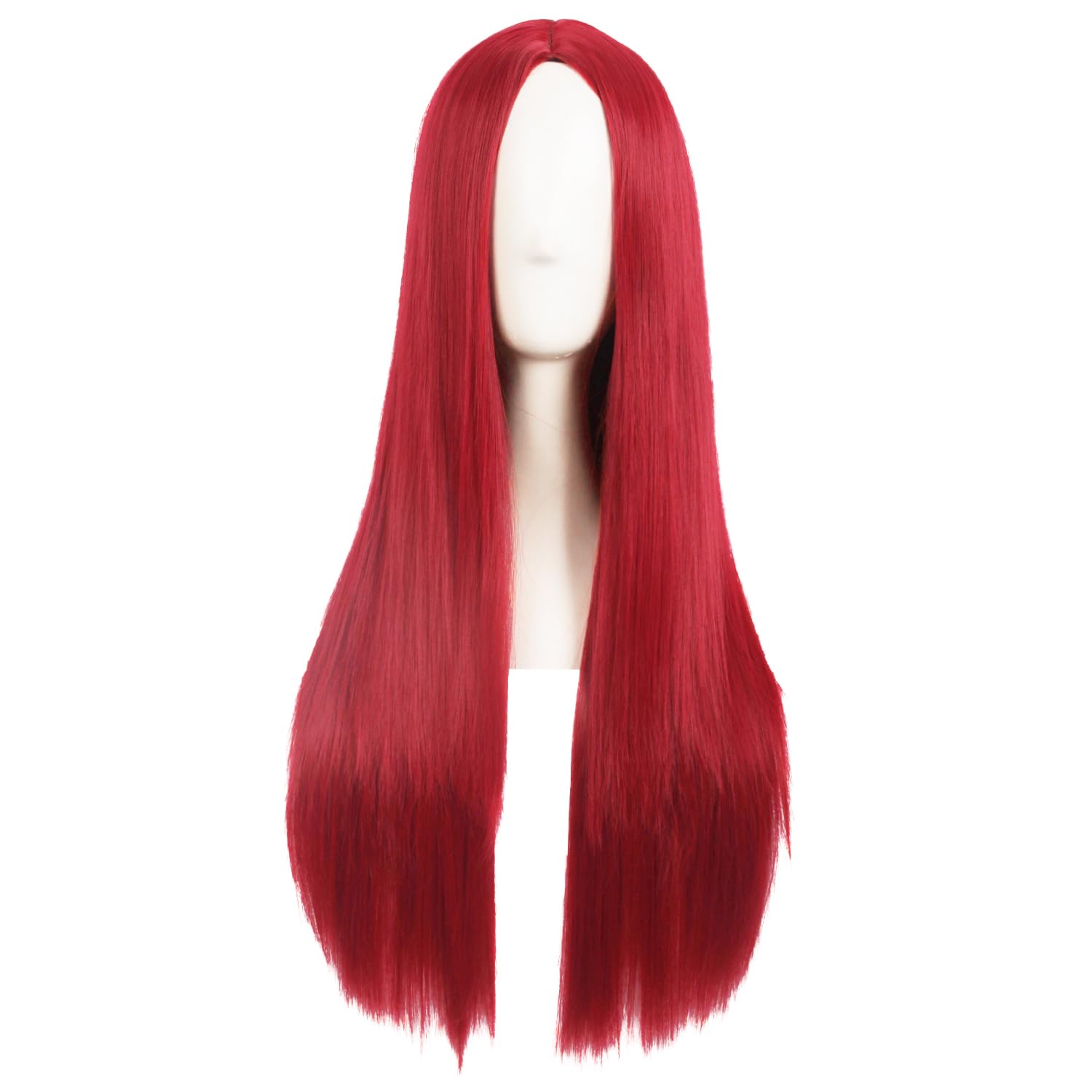 MapofBeauty 28 Inch/70 cm Women Special Long Straight Synthetic Wig (Red)