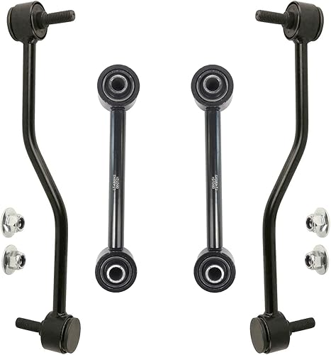 Miniatura 36 de Detroit Axle - 4 barras estabilizadoras para Jeep Grand Cherokee Commander 2005-2010 2006 2007 2008 2009 de repuesto delantero y trasero
