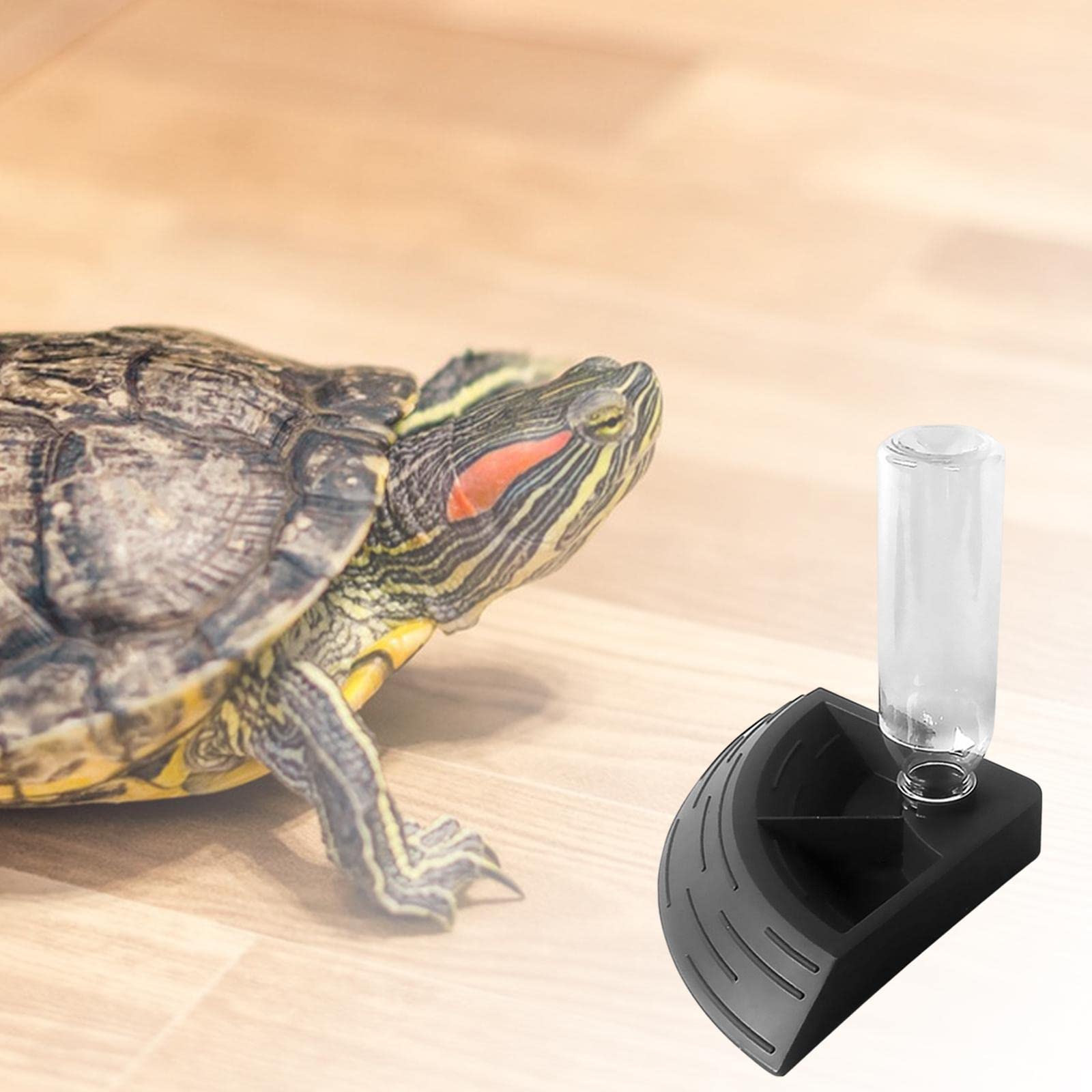 4X Botella de Agua Automática para Reptiles, Terrario, Cuenco Esquinero, Dispensador de Agua, Decoración de Hábitat, Comedero Y para Tortugas