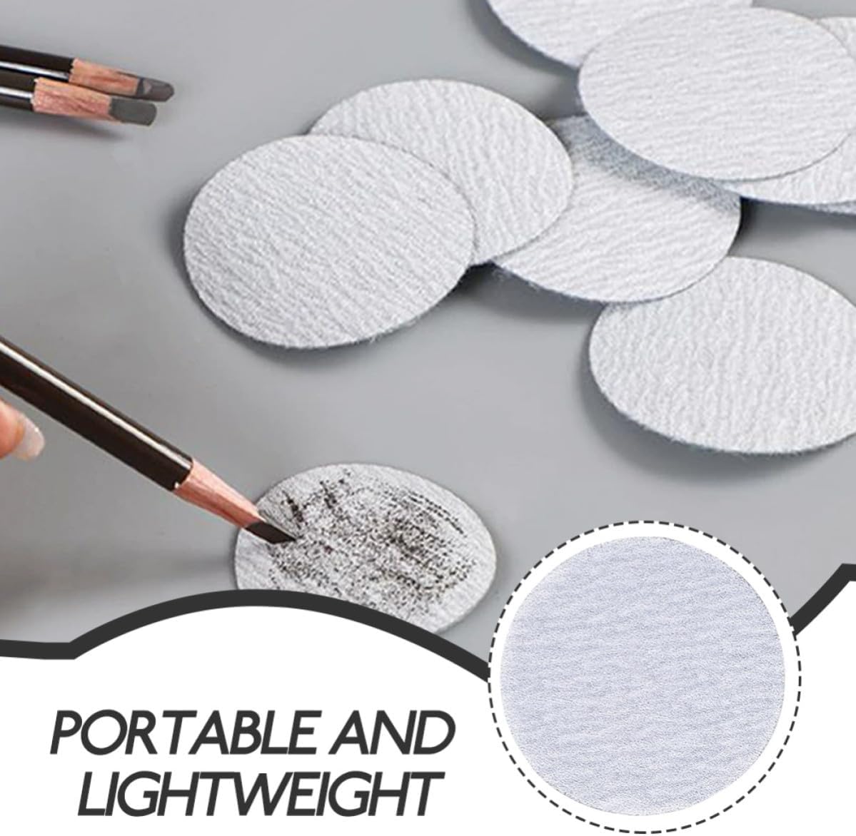 Eyebrow Pencil Sharpener Dry Sanding Paper Tool Multi-Functional 20pcs Sandpaper Pads for Precision Sharpening of Nail and Art Pencils for On-the-go Use and Beauty Routine