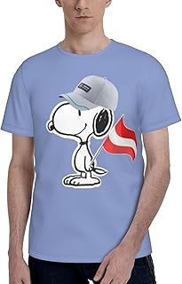 Tシャツ 半袖 スヌーピー 可愛い 丸首 ティーシャツ 夏服 柔らかい 通気性 おしゃれ カジュアル メンズ 漫画服 人気 ファッション S-3xl