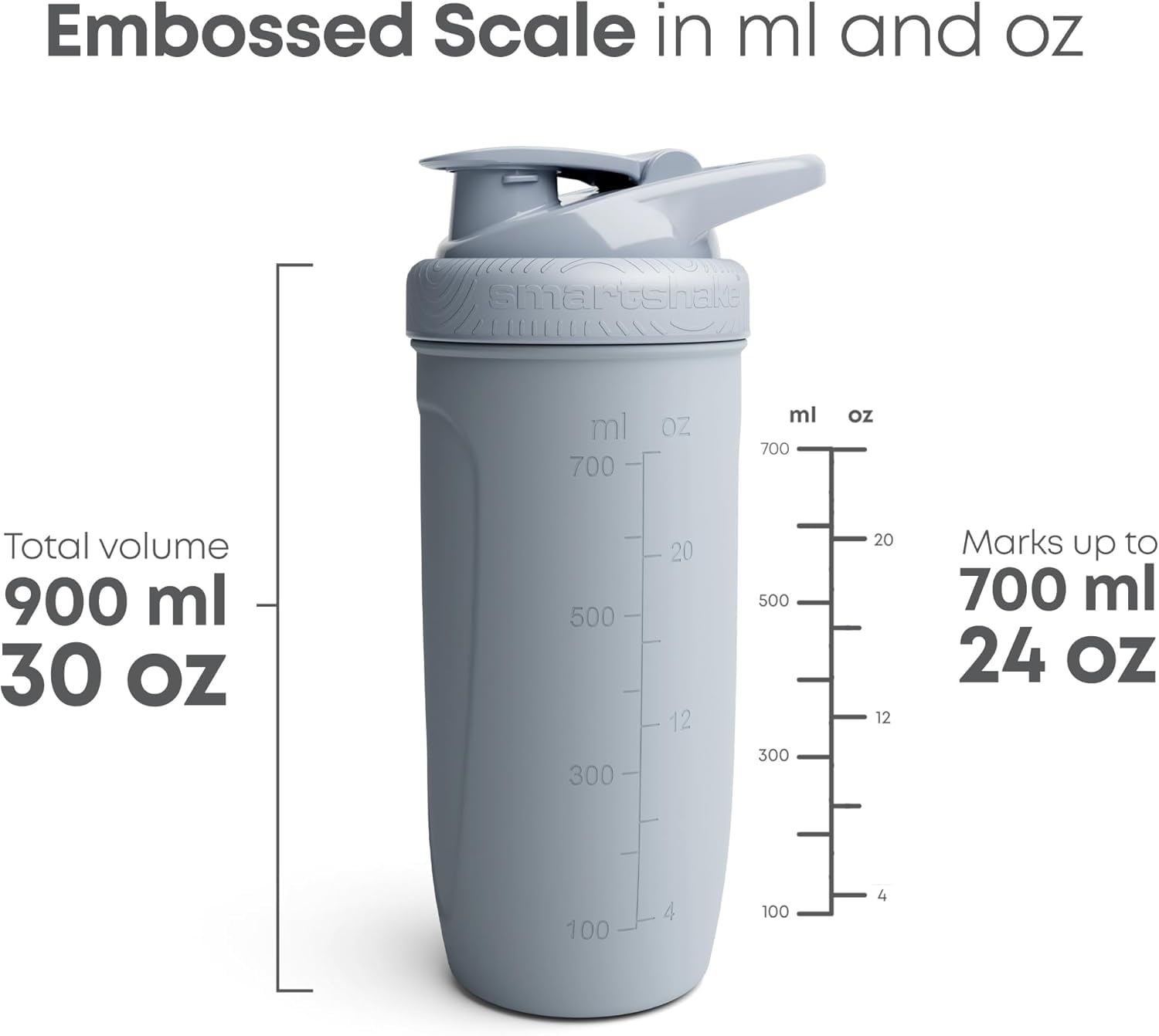 Smartshake Reforce - Shaker de protéines en acier inoxydable - 900 ml - Couvercle étanche à visser - Sans BPA - Unisexe - Vendredi 13