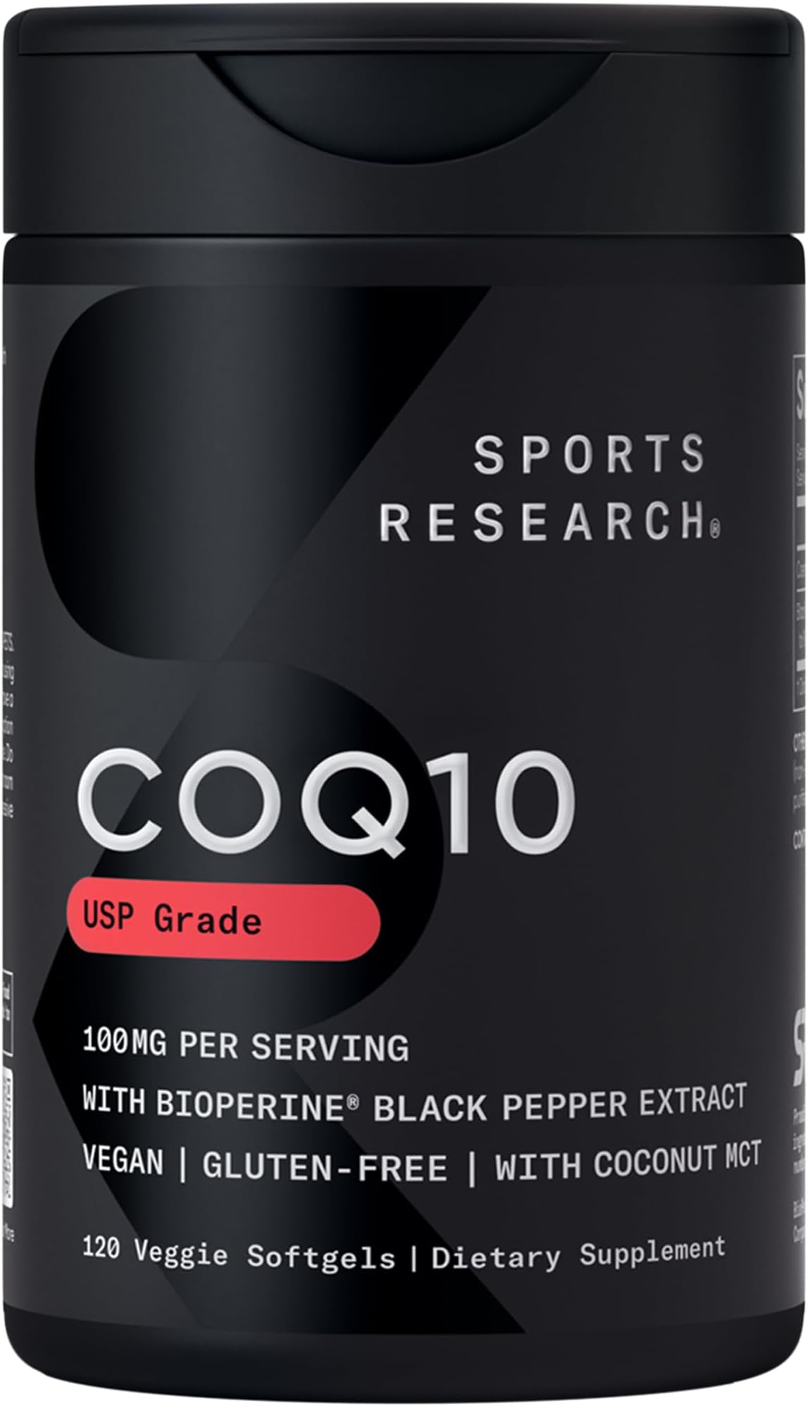 CoQ10 (100mg) Enhanced w/Coconut Oil & Bioperine (Black Pepper) for Better Absorption | Vegan Certified, Non-GMO Verified (120 Veggie Softgels)