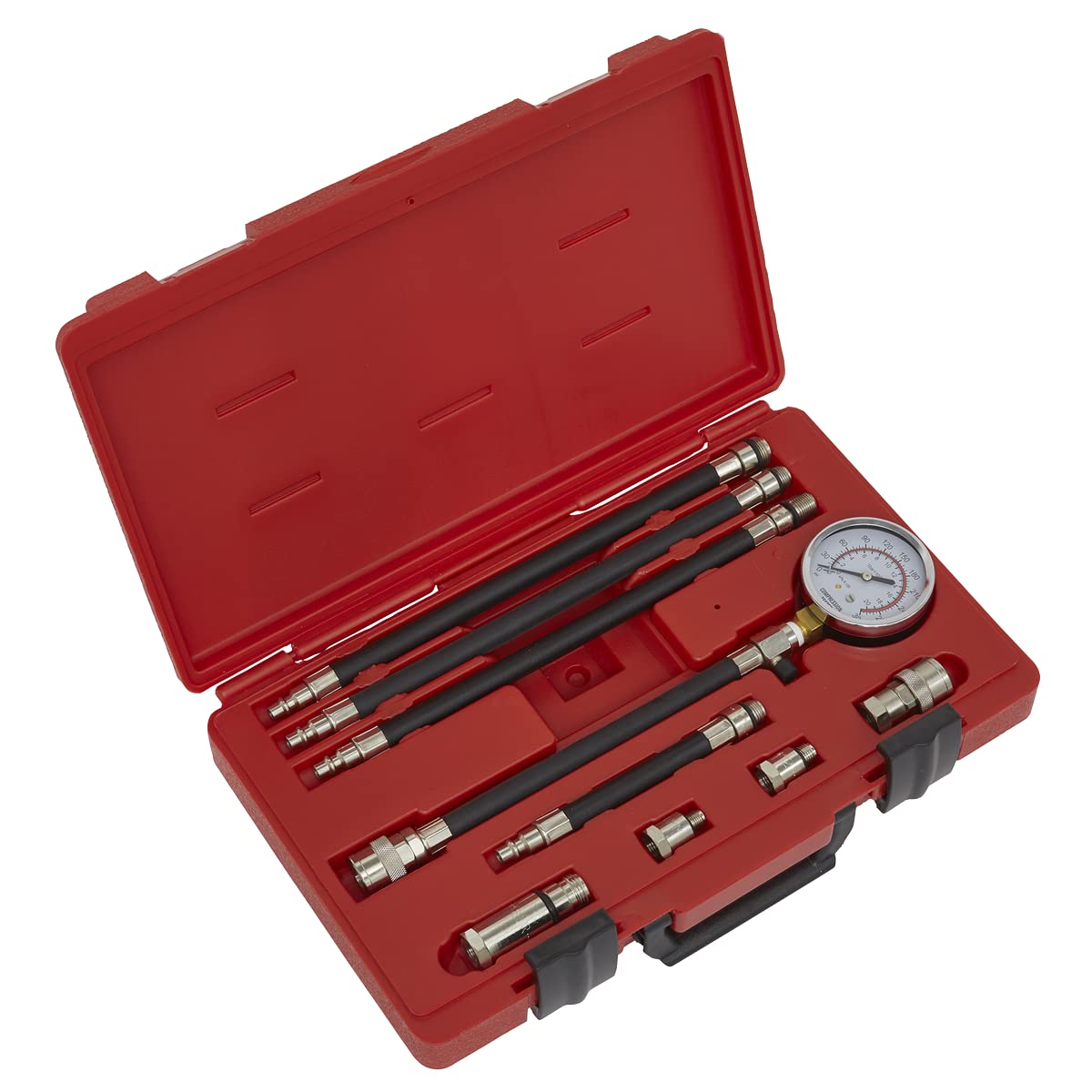Sealey VSE206 - Kit per prova di compressione per motori a benzina, 10 pezzi