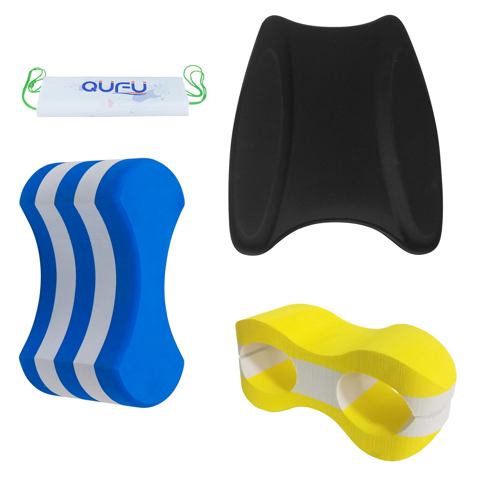Swimming Kickboard set of 3-High Density EVA Foam Swimming Float for Stroke Technique & Core Strength Training - Ergonomic Swimming Accessories & Pool Buoy for Beginners & Professionals