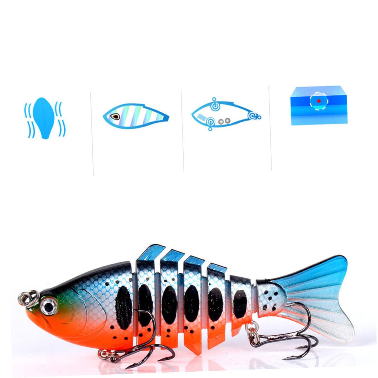BESPORTBLE Leurre Appât Swimbait Leurres Bioniques Matériel De Pêche en Mer Leurres De Pêche en Eau Douce Leurre De Pêche Appâts De Pêche Lys De Pêche Plastique