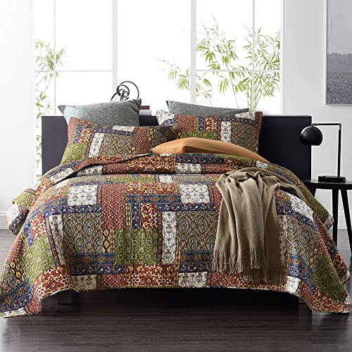 VISIMISI Cotton Bedspread Quilt Sets Reversible Coverlet Sets Comforters Vintage