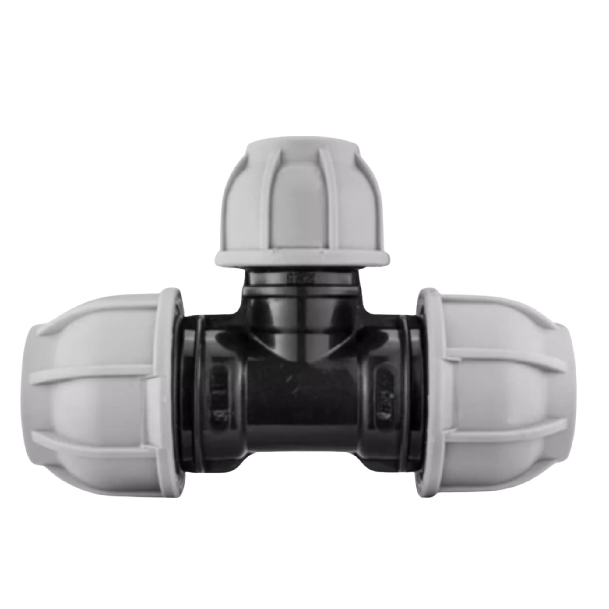 MYPURECORE MDPE Compression Fitting 20-50mm – Straight, Elbow, Tee, Stop End & Valve – BSP Threaded Water Pipe Connector – Leak-Proof Irrigation for Blue Pipe (Tee Reducing 32mm x 20mm x 32mm)
