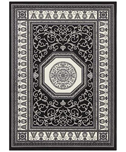 HANSE Home Design Kurzflor Orient Teppich Parwan oriantalisch Perser Look, Farbe:schwarz, Größe:120x160 cm – Bild 3