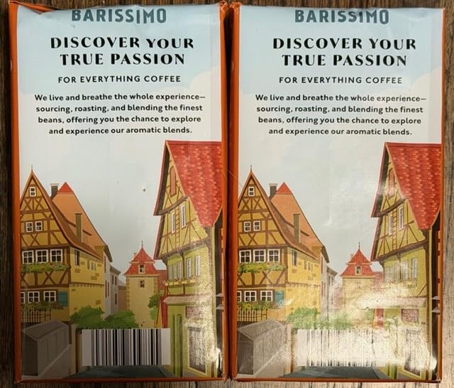 100% Arabica Medium Roasted Ground Coffee, German Barissimo, Low Acidity, 17.6oz 500g (Two Packs)