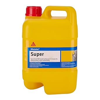 SIKA - SikaLatex Super - Specialised SBR based multipurpose polymer for waterproofing, repair and bonding - Reduces cracking - Easy to use - 5kg