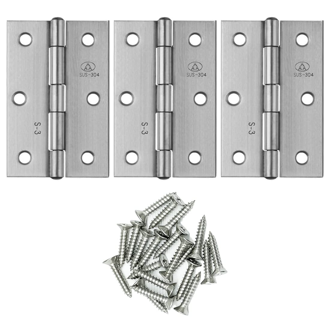 10pcs 304 Stainless Steel 2.5-inch Folding Butt Hinges Home Furniture Hardware Door Hinges for Case Lid Wooden Jewelry Box Lid (63mm x 41mm x 1.2mm) — Amazon image 8