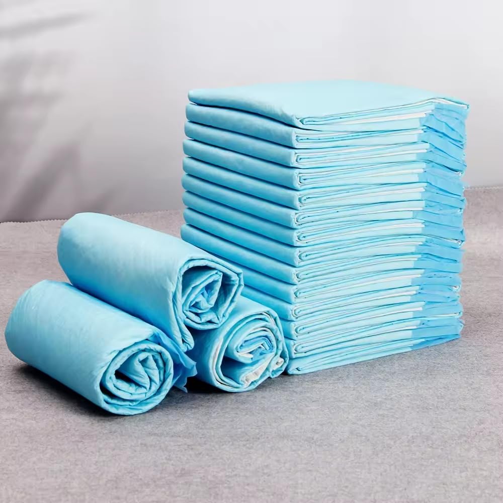 Lot de 20 alèses de lit XL 150 x 80 cm pour Incontinence | Protège-Matelas absorbants pour lit Double | Protection Contre l'humidification du lit/Formation des Adultes ou des Enfants et Aide à la Vie